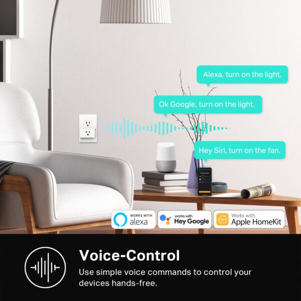 Kasa Smart Plug Mini 15A, Apple HomeKit Supported, Smart Out...