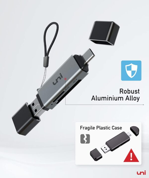 519-UIkfRyL._AC_SL1200_.jpg uni SD Card Reader, High-Speed USB C to Micro SD Card Adapte...