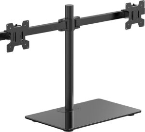 WALI Free Standing Dual Monitor Stand, Height Adjustable Mon... WALI Free Standing Dual Monitor Stand, Height Adjustable Mon...
