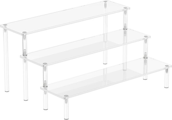 Acrylic Display Risers, 3 Tier Perfume Organizer Stand, Clea... Acrylic Display Risers, 3 Tier Perfume Organizer Stand, Clea...