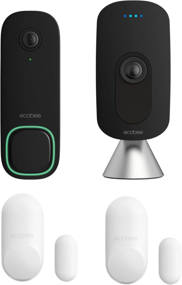 ecobee Home Security Bundle with Smart Doorbell Camera (Wire... ecobee Home Security Bundle with Smart Doorbell Camera (Wire...