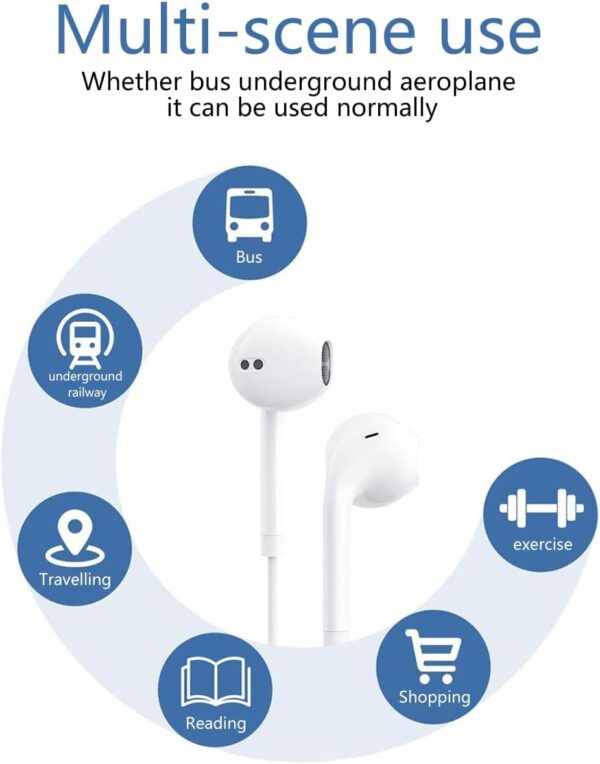 51dBo5XpsFL._SL1178_.jpg 1Pack Wired Earphones for iPhone Earbuds with Lightning Conn...