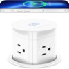 ANNQUAN 3 inch Pop Up Outlet with 15W Wireless Charger,15A O...