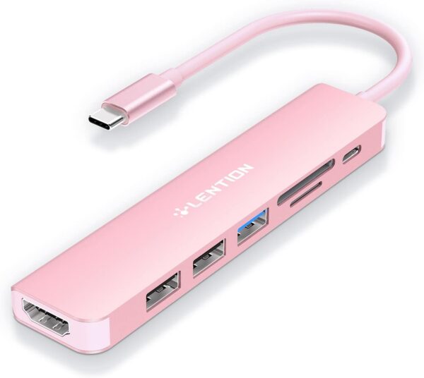 LENTION USB C Hub with 100W Charging, 4K HDMI, Dual LENTION USB C Hub with 100W Charging, 4K HDMI, Dual Card Rea...