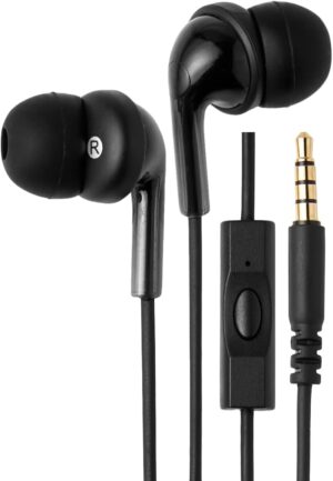 Amazon Basics 3.5mm Jack Wired Earbuds with Microphone, In E... Amazon Basics 3.5mm Jack Wired Earbuds with Microphone, In E...