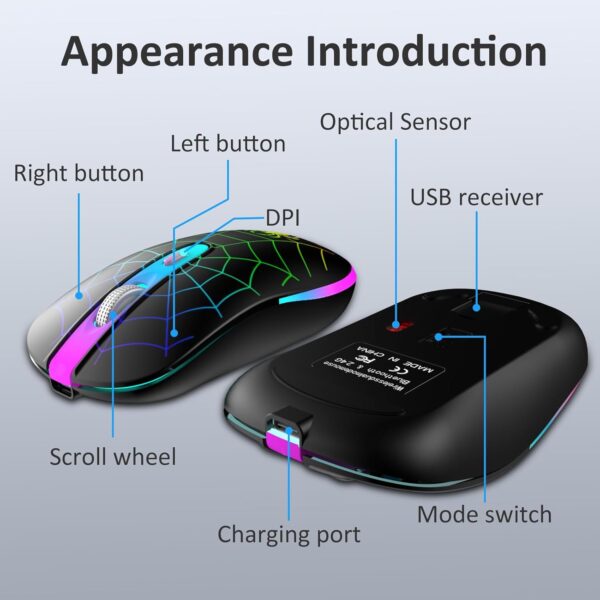 610WbvevZL._AC_SL1500_.jpg TaIYanG Wireless Mouse, 2.4G Portable Optical Quiet Cute Mou...