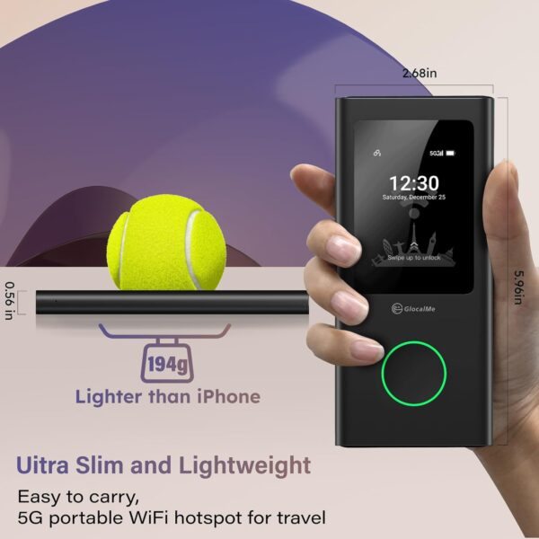 611j2Q4X2kL._AC_SL1500_.jpg GlocalMe Numen Air 5G Mobile Hotspot, Portable WiFi Hotspot ...