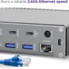 612AKQHB2HL._AC_SL1080_.jpg Thunderbolt 4 Dock - Dual Monitor 21 Ports USB C Docking Sta...