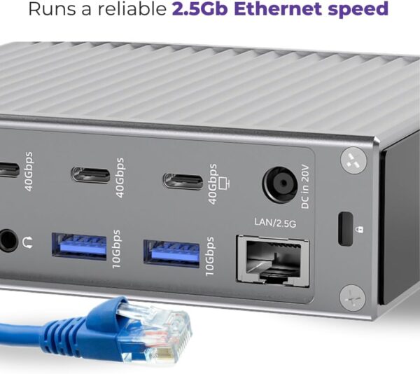 612AKQHB2HL._AC_SL1080_.jpg Thunderbolt 4 Dock - Dual Monitor 21 Ports USB C Docking Sta...