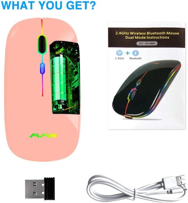 612seIuPKVL._AC_SL1000_.jpg Wireless Bluetooth Mouse for Laptop, Rechargeable Mouse 2.4G...