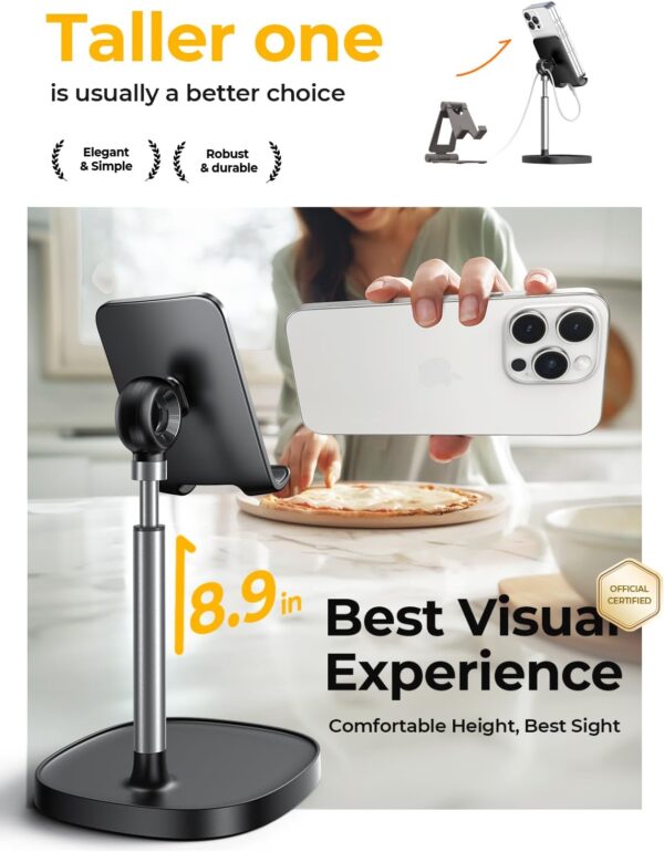 616UXloImIL._AC_SL1500_.jpg LISEN Cell Phone Stand Adjustable for iPhone Phone Holder fo...