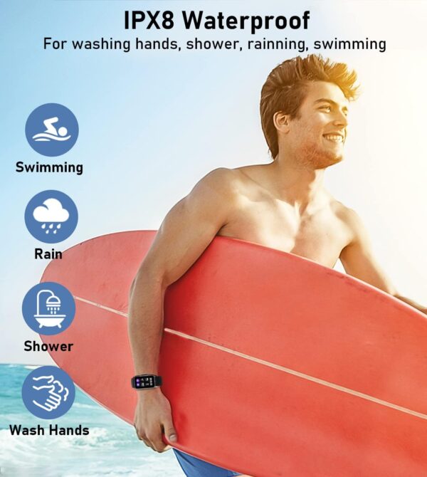 61A58IsDMwL._AC_SL1500_.jpg Smart Watch Health Fitness Tracker with 24/7 Heart Rate, Blo...