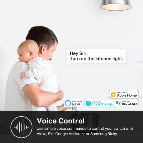 61BJ2in0vaL._SL1500_.jpg Kasa Apple HomeKit Smart Light Switch KS200P3, Single Pole, ...