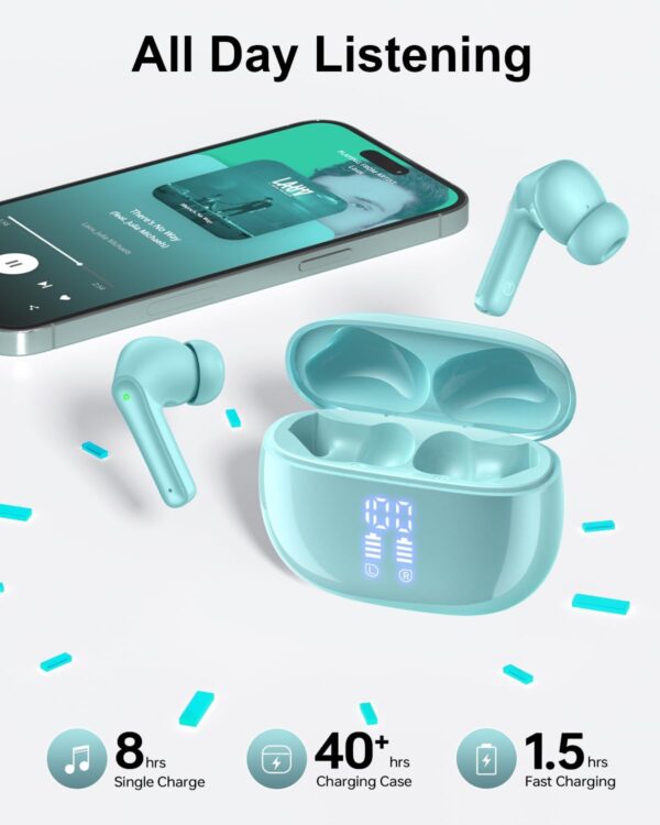 61BtWObvKeL._AC_SL1500_.jpg Wireless Earbuds, Bluetooth 5.3 Ear Buds, Headphones with Cl...