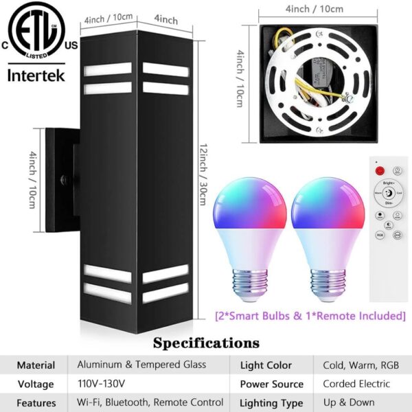 61CBDg86bfL._AC_SL1024_.jpg KIZON Smart Porch Lights Color Changing, Ambience RGB WiFi O...