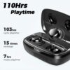 Tribit Wireless Earbuds, 110H Playtime Bluetooth 5.3 IPX8 Wa...