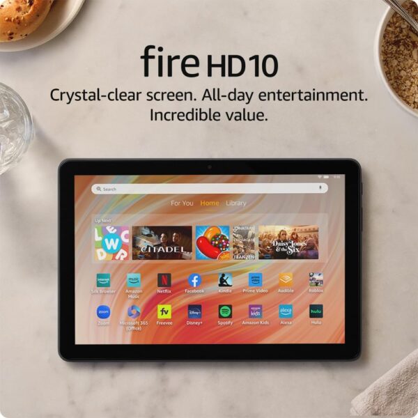 Amazon Fire HD 10 tablet (newest model) built for relaxation... Amazon Fire HD 10 tablet (newest model) built for relaxation...