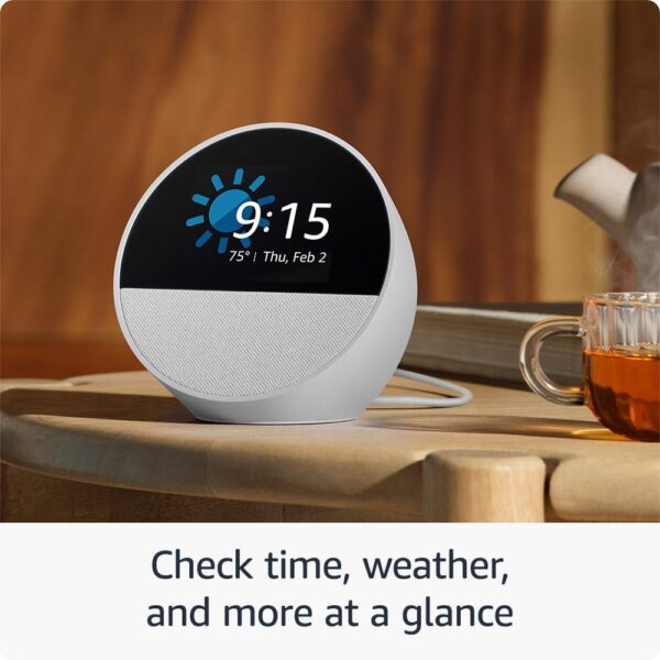 61Eu2owyKEL._AC_SL1000_.jpg Amazon Echo Spot (newest model), Great for nightstands, offi...
