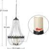 61FLwDgINlL._AC_SL1500_.jpg Hanging Candle Lantern, 27” Battery Operated Modern Clear Ac...