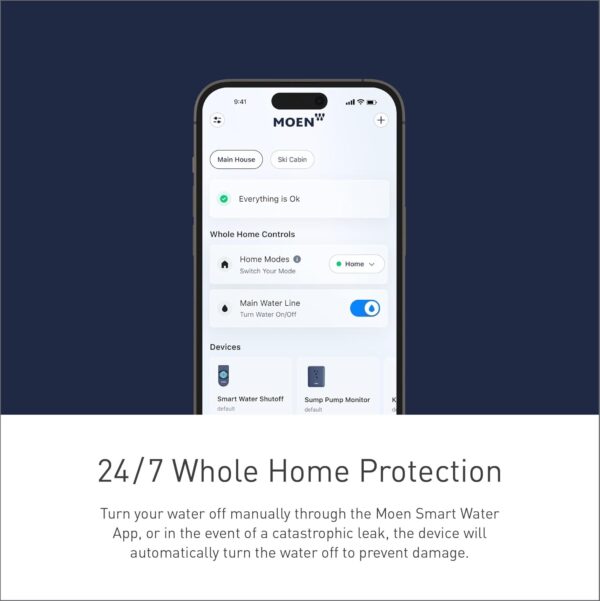 61IN4yHndIL._AC_SL1500_.jpg Moen Flo Smart Water Monitor and Automatic Shutoff Sensor, W...
