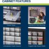 Akro-Mils 44-Drawer Plastic Drawer Storage Cabinet for Garag...