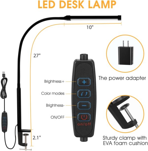 61IUhfYscRL._AC_SL1500_.jpg LED Desk lamp with Clamp, Eye-Caring Clip on Lights for Home...