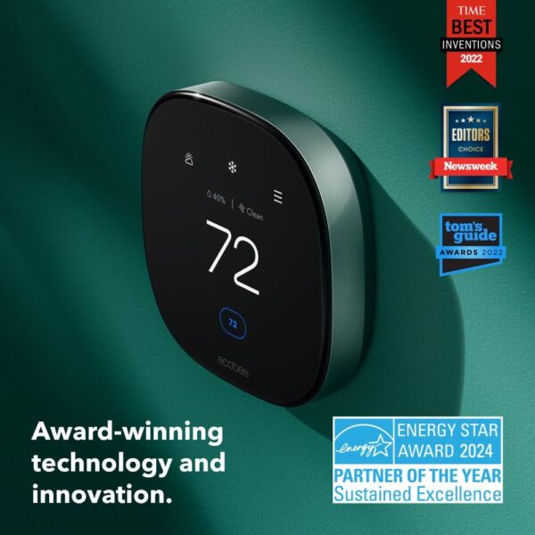 ecobee Smart Thermostat Premium with Smart Sensor and Air Qu...