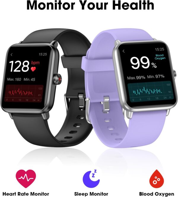 61KRRidVT2L._AC_SL1500_.jpg Smart Watch, Fitness Tracker with Heart Rate Monitor, Blood ...