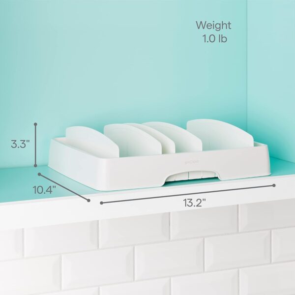 61LUamZwT6L._AC_SL1500_.jpg YouCopia StoraLid Adjustable Food Container Lid Organizer fo...