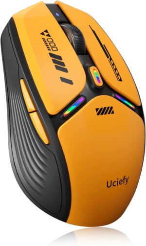 Uciefy V19 Wireless Mouse, 2.4GHz Rechargeable Mouse LED wit... Uciefy V19 Wireless Mouse, 2.4GHz Rechargeable Mouse LED wit...
