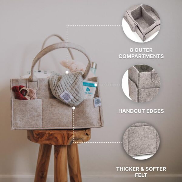 Parker Baby Diaper Caddy - Nursery Storage Bin and Car Organ...