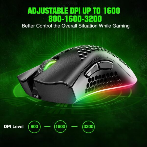 61MSTRVPDL._AC_SL1000_.jpg KM-1 Gaming Mouse, Wireless Mouse Gaming Computer Mice USB w...