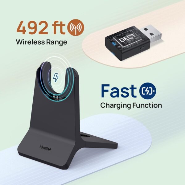 61Ng0DtwfLL._AC_SL1500_.jpg Yealink WH64 Hybrid DECT& Bluetooth Wireless Headset, 492ft ...