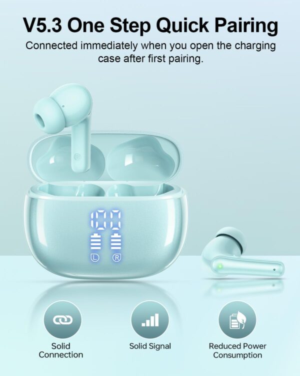 61PMZ8RSnGL._AC_SL1500_.jpg Wireless Earbuds, Bluetooth 5.3 Ear Buds, Headphones with Cl...