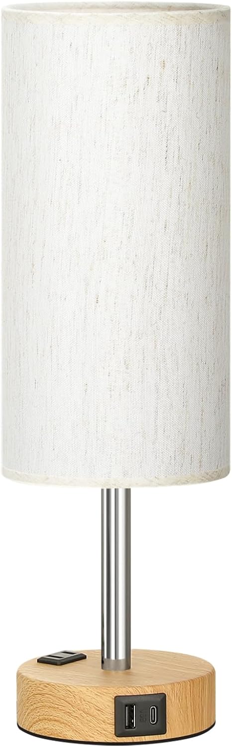 61PqF3ZxdwL._AC_SL1500_.jpg Bedside Table Lamp for Bedroom - 3 Way Dimmable Touch Lamp U...