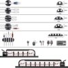 311Pcs Cable Management Organizer Kit 4 Cable Sleeve Split,5...