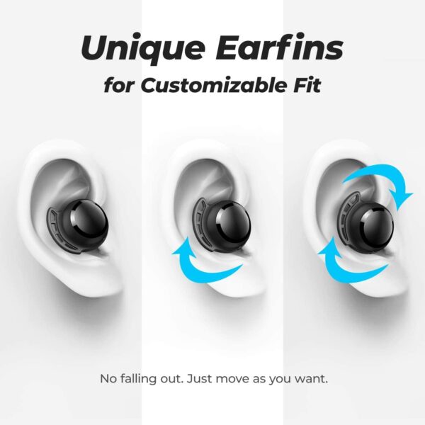 Tribit Wireless Earbuds, 110H Playtime Bluetooth 5.3 IPX8 Wa...