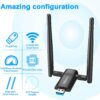 61Urtfn3gL._AC_SL1500_.jpg Wireless USB WiFi Adapter for PC - Nineplus 1300Mbps Dual 5D...