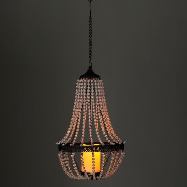 61YAbGAqVHL._AC_SL1500_.jpg Hanging Candle Lantern, 27” Battery Operated Modern Clear Ac...