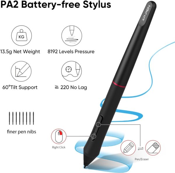 61ZkR4MobPL._AC_SL1500_.jpg XPPen Drawing Tablet with Screen Full-Laminated Graphics Dra...