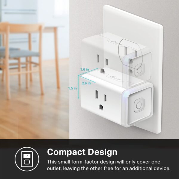 61b1DB68A5L._SL1500_.jpg Kasa Smart Plug Mini 15A, Apple HomeKit Supported, Smart Out...