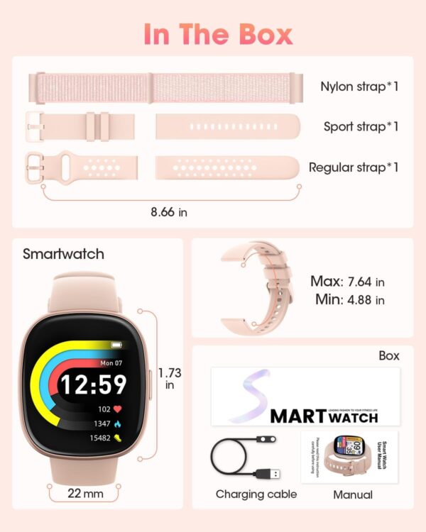 Smart Watches for Women Men with Call: Fitness Trackers with...
