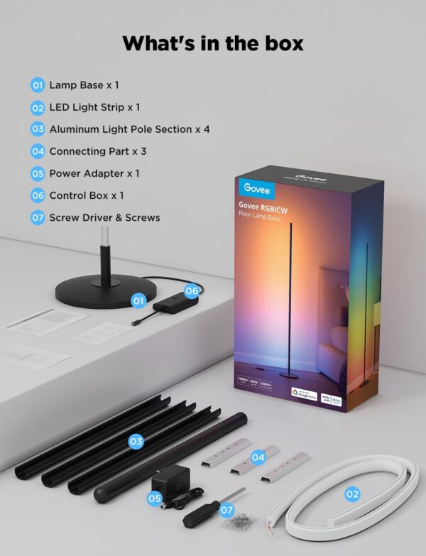 61fGtxo1ScL._AC_SL1500_.jpg Govee RGBIC Floor Lamp, LED Corner Lamp Works with Alexa, 10...