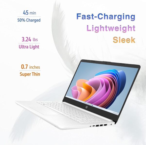 61fWMbNMOdL._AC_SL1500_.jpg HP New 14" HD Ultral Light Thin Laptop, Quad-Core Intel Cele...