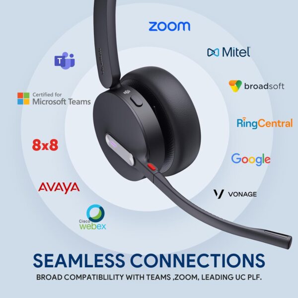 61gqVQ5RQDL._AC_SL1500_.jpg Yealink WH64 Hybrid DECT& Bluetooth Wireless Headset, 492ft ...