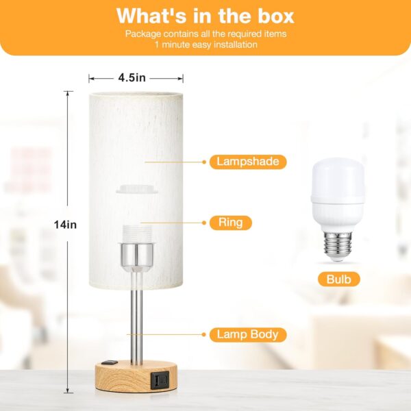 61hMi0v4JyL._AC_SL1500_.jpg Bedside Table Lamp for Bedroom - 3 Way Dimmable Touch Lamp U...