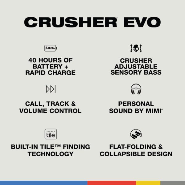 Skullcandy Crusher Evo Over-Ear Wireless Bluetooth Headphone...