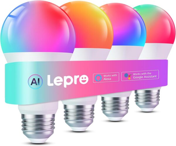 Lepro B2 AI Smart Light Bulbs - 1100LM WiFi & Lepro B2 AI Smart Light Bulbs