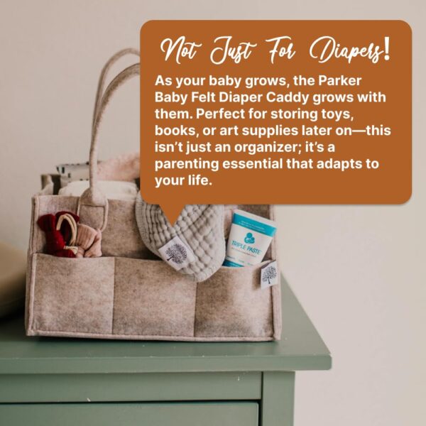 Parker Baby Diaper Caddy - Nursery Storage Bin and Car Organ...