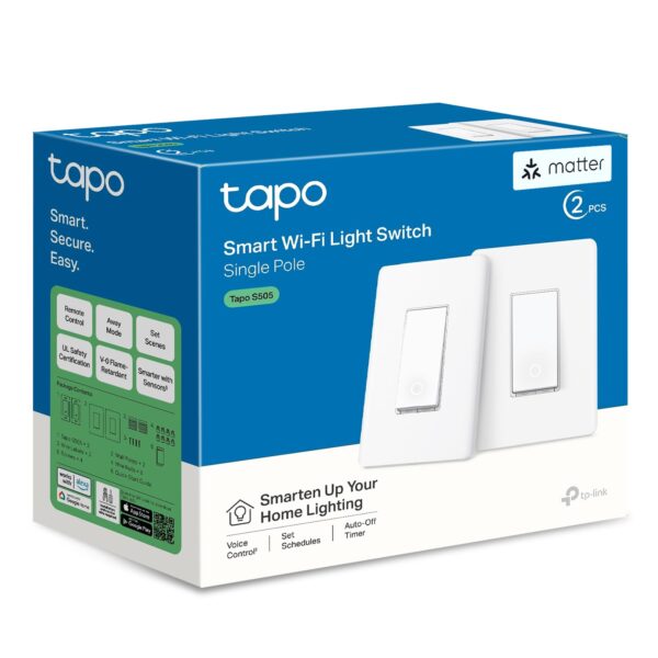 TP-Link Tapo Matter Smart Light Switch: Voice Control w/Siri... TP-Link Tapo Matter Smart Light Switch: Voice Control w/Siri...